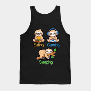 Eating Gaming Sleeping Tank Top